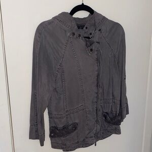 Max Jeans Charcoal Utility Jacket